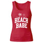 Simple Beach Babe Palm Tree Summer Print Ladies Tank Top