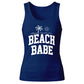 Simple Beach Babe Palm Tree Summer Print Ladies Tank Top