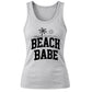 Simple Beach Babe Palm Tree Summer Print Ladies Tank Top