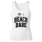 Simple Beach Babe Palm Tree Summer Print Ladies Tank Top