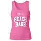 Simple Beach Babe Palm Tree Summer Print Ladies Tank Top