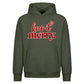 Simple keep it merry script text Christmas Oversized Hoodie