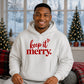 Simple keep it merry script text Christmas Oversized Hoodie