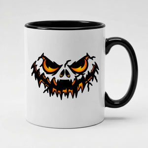 Sinister glowing eyes scary jack o' lantern Halloween Mug