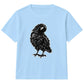 Sinister sketched crow bird graphic Halloween Kids T-Shirt