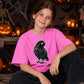 Sinister sketched crow bird graphic Halloween Kids T-Shirt