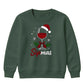 Sipmas Santa Hat Wine Glass Art Christmas Kids Sweatshirt