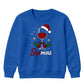 Sipmas Santa Hat Wine Glass Art Christmas Kids Sweatshirt