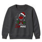Sipmas Santa Hat Wine Glass Art Christmas Kids Sweatshirt