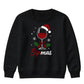 Sipmas Santa Hat Wine Glass Art Christmas Kids Sweatshirt