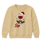 Sipmas Santa Hat Wine Glass Art Christmas Kids Sweatshirt