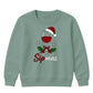 Sipmas Santa Hat Wine Glass Art Christmas Kids Sweatshirt