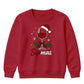 Sipmas Santa Hat Wine Glass Art Christmas Kids Sweatshirt