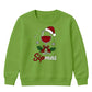 Sipmas Santa Hat Wine Glass Art Christmas Kids Sweatshirt