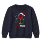 Sipmas Santa Hat Wine Glass Art Christmas Kids Sweatshirt