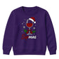 Sipmas Santa Hat Wine Glass Art Christmas Kids Sweatshirt