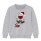 Sipmas Santa Hat Wine Glass Art Christmas Kids Sweatshirt