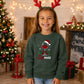 Sipmas Santa Hat Wine Glass Art Christmas Kids Sweatshirt