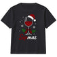 Sipmas Santa Hat Wine Glass Graphic Christmas Kids T-Shirt
