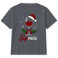 Sipmas Santa Hat Wine Glass Graphic Christmas Kids T-Shirt