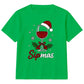 Sipmas Santa Hat Wine Glass Graphic Christmas Kids T-Shirt