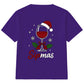 Sipmas Santa Hat Wine Glass Graphic Christmas Kids T-Shirt
