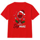 Sipmas Santa Hat Wine Glass Graphic Christmas Kids T-Shirt