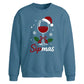 Sipmas Wine Glass Graphic Christmas Oversized Sweatshirt