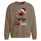 Sipmas Wine Glass Graphic Christmas Oversized Sweatshirt