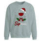 Sipmas Wine Glass Graphic Christmas Oversized Sweatshirt