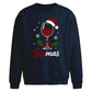 Sipmas Wine Glass Graphic Christmas Oversized Sweatshirt