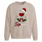 Sipmas Wine Glass Graphic Christmas Oversized Sweatshirt