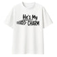 Skeletal hand he's my charm Halloween Oversized T-Shirt