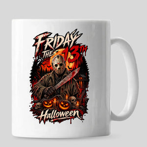 Slashing hockey mask horror Friday the 13th Halloween Mug