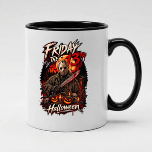 Slashing hockey mask horror Friday the 13th Halloween Mug
