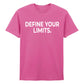 Sleek Define Your Limits Slogan Graphic Unisex T-Shirt