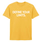 Sleek Define Your Limits Slogan Graphic Unisex T-Shirt