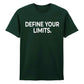 Sleek Define Your Limits Slogan Graphic Unisex T-Shirt