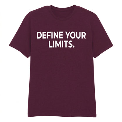 Sleek Define Your Limits Slogan Graphic Unisex T-Shirt
