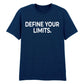 Sleek Define Your Limits Slogan Graphic Unisex T-Shirt