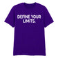 Sleek Define Your Limits Slogan Graphic Unisex T-Shirt