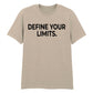 Sleek Define Your Limits Slogan Graphic Unisex T-Shirt