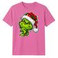 Sly smirking face holiday lights Christmas Unisex T-Shirt