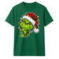 Sly smirking face holiday lights Christmas Unisex T-Shirt