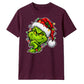 Sly smirking face holiday lights Christmas Unisex T-Shirt
