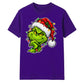Sly smirking face holiday lights Christmas Unisex T-Shirt