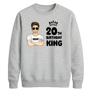 Personalized Birthday Gift Sweatshirt | Smart Birthday King Design for Him