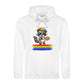 Smiling Raccoon Artist Beret Pride Month Unisex Hoodie