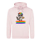 Smiling Raccoon Artist Beret Pride Month Unisex Hoodie