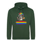 Smiling Raccoon Artist Beret Pride Month Unisex Hoodie